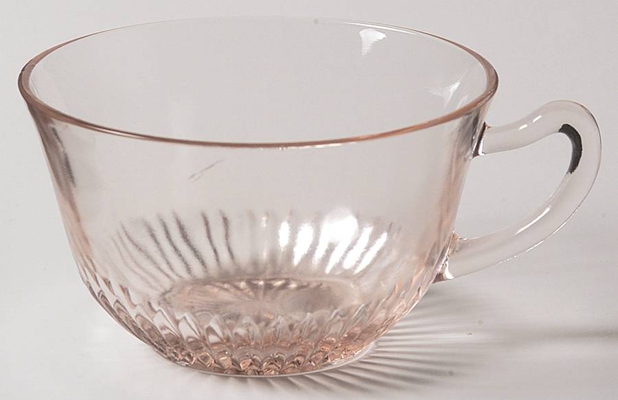 Lace Edge Pink Cup Only by Anchor Hocking-1