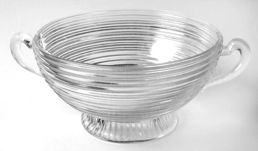 Manhattan Clear Large Footed Fruit Bowl by Anchor Hocking-1
