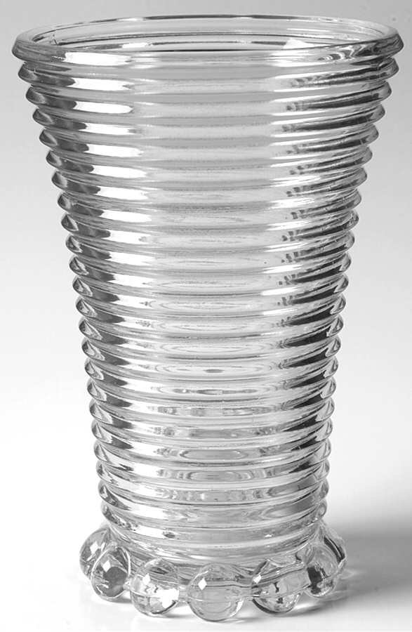Manhattan Clear 8" Footed Flower Vase by Anchor Hocking-1