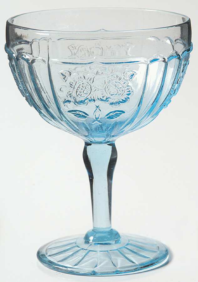 Mayfair Blue Champagne/Tall Sherbet by Anchor Hocking-1