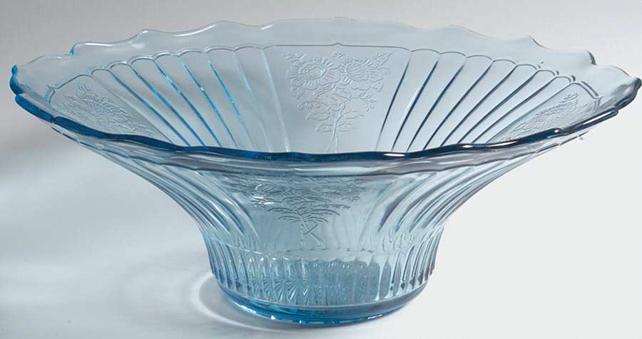 Mayfair Blue Flared Bowl by Anchor Hocking-1
