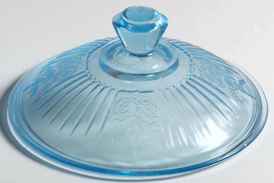 Mayfair Blue Lid for Butter/Small Round Covered Vegetable by Anchor Hocking-1