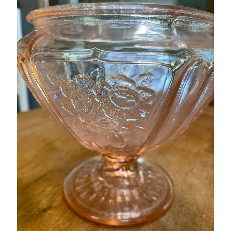 Mayfair Pink Candy Dish No Lid by Anchor Hocking-1