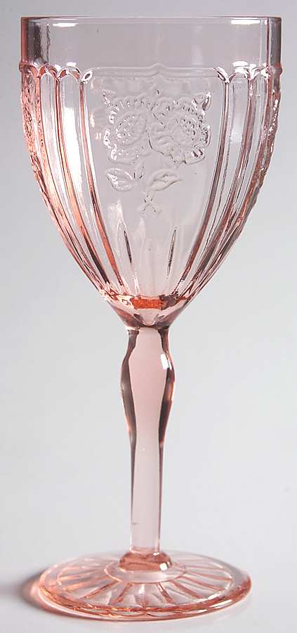 Mayfair Pink Tall Water Goblet by Anchor Hocking-1