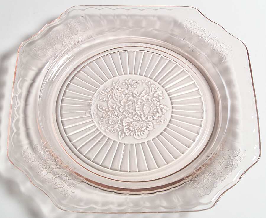 Mayfair Pink Luncheon Plate by Anchor Hocking-1