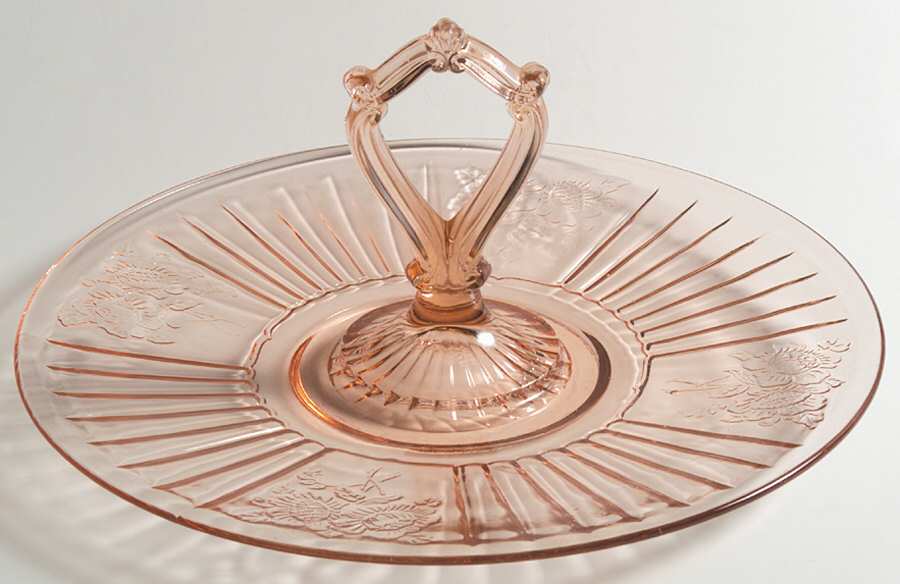 Mayfair Pink Center Handle Tray by Anchor Hocking-1