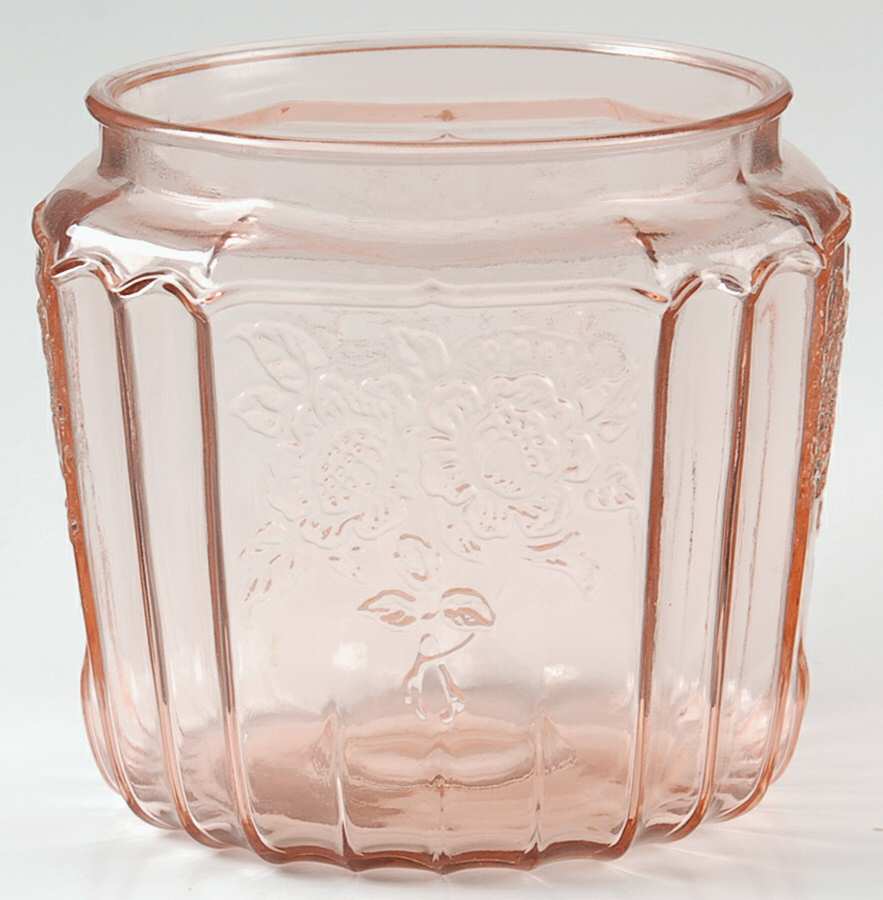 Mayfair Pink Cookie Jar No Lid by Anchor Hocking-1