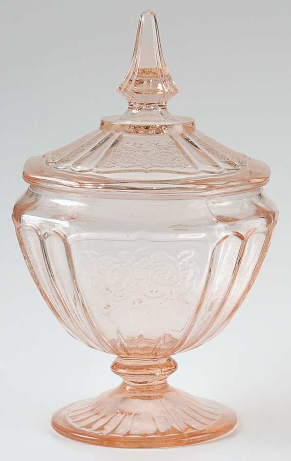 Mayfair Pink Candy Dish & Lid by Anchor Hocking-1