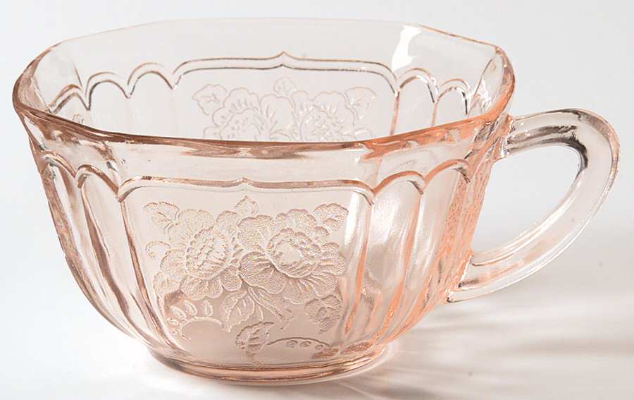 Mayfair Pink Square Cup by Anchor Hocking-1