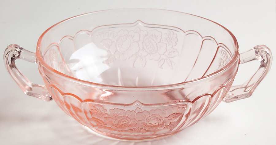 Mayfair Pink Cream Soup Bowl by Anchor Hocking-1
