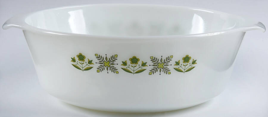 Meadow Green 3 Quart Round Covered Casserole No Lid by Anchor Hocking-1