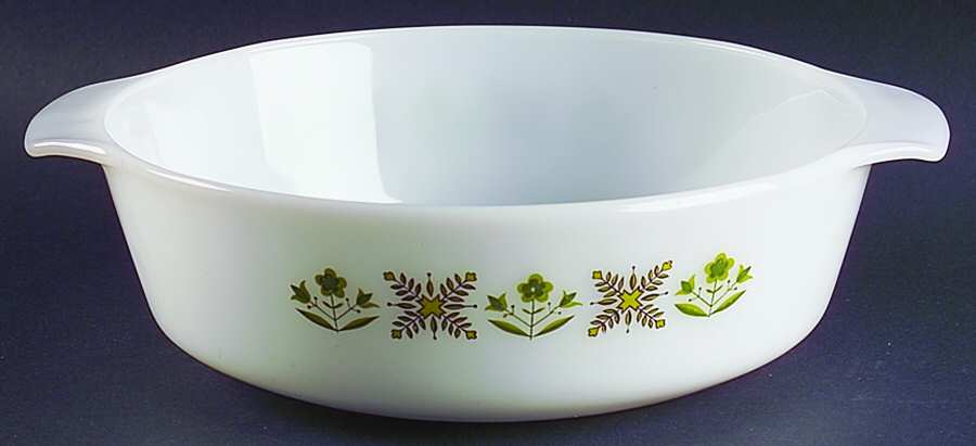Meadow Green 2 Quart Round Covered Casserole, No Lid by Anchor Hocking-1