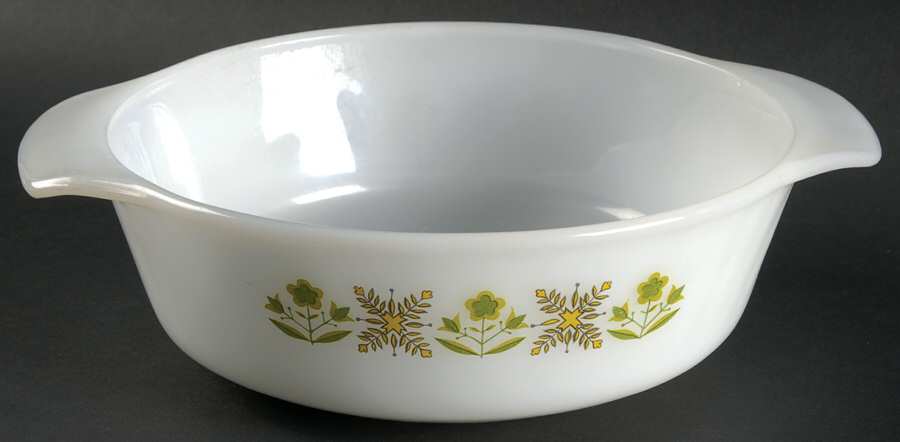 Meadow Green 1 Quart Round Casserole No Lid by Anchor Hocking-1