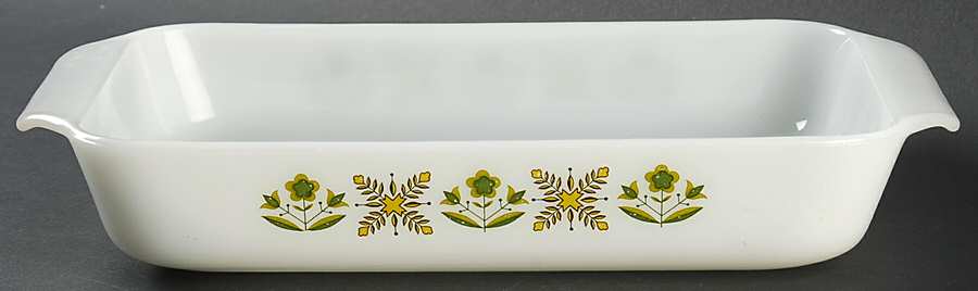 Meadow Green 12" Rectangular Baker by Anchor Hocking-1
