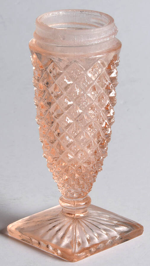 Miss America Pink Footed Shaker No Metal Lid by Anchor Hocking-1
