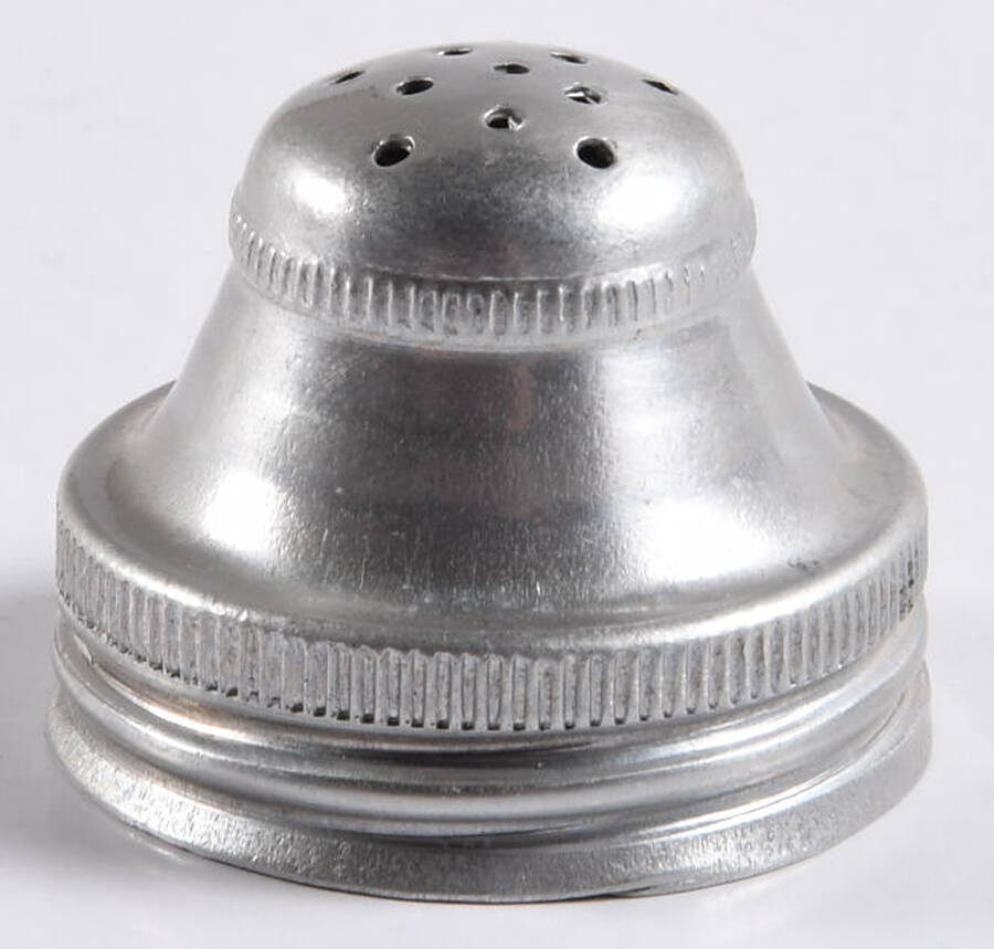Miss America Pink Metal Lid for Footed Shaker by Anchor Hocking-1