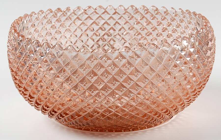 Miss America Pink Cupped Bowl by Anchor Hocking-1