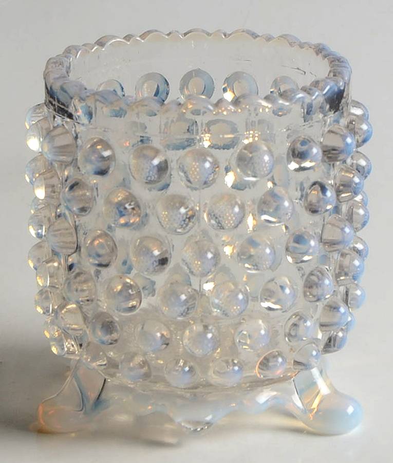 Moonstone Clear Opalescent Toothpick Holder by Anchor Hocking-1
