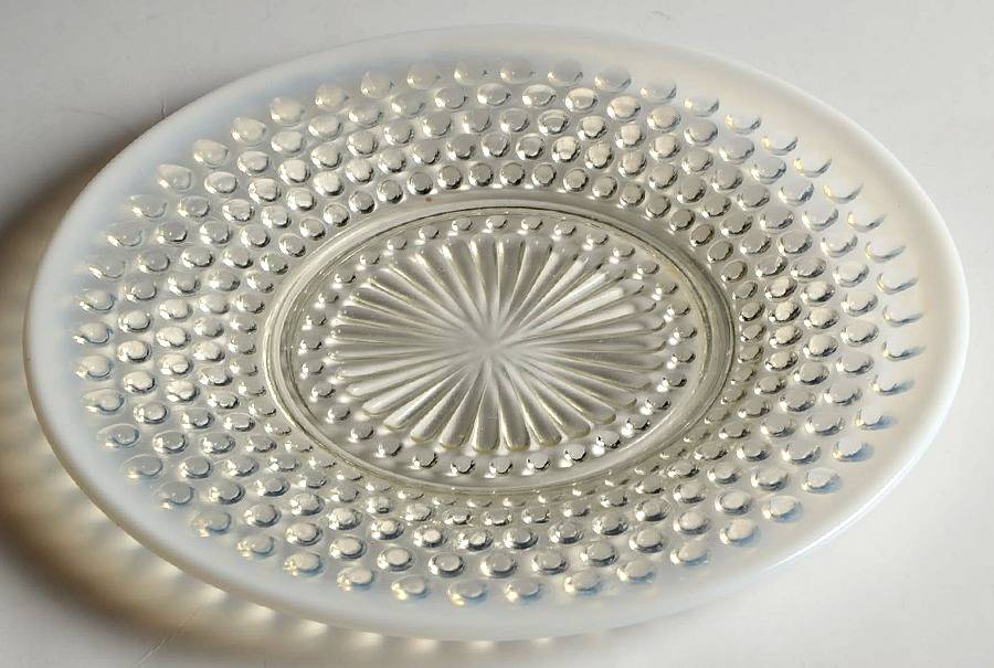 Moonstone Clear Opalescent Luncheon Plate by Anchor Hocking-1