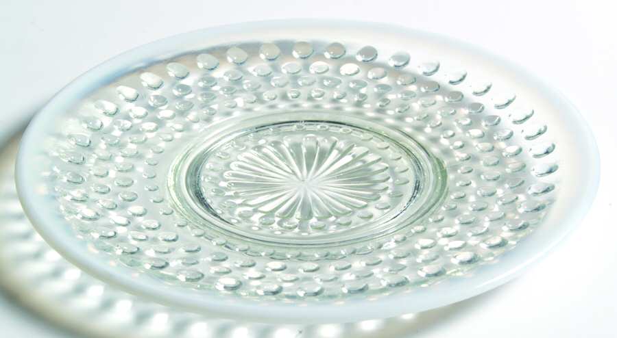Moonstone Clear Opalescent Bread & Butter Plate by Anchor Hocking-1