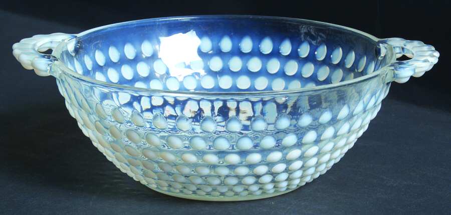 Moonstone Clear Opalescent Candy Jar No Lid by Anchor Hocking-1
