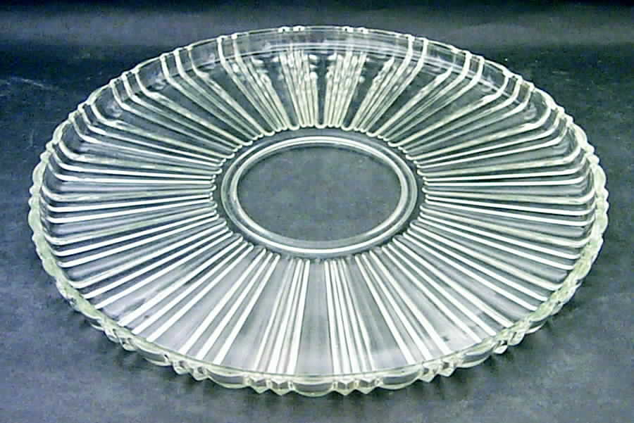 Old Cafe Clear 14" Torte Plate by Anchor Hocking-1