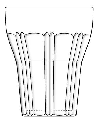 Old Cafe Clear Flat Tumbler by Anchor Hocking-1