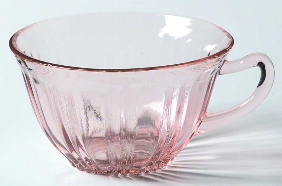 Old Cafe Pink Cup Only by Anchor Hocking-1