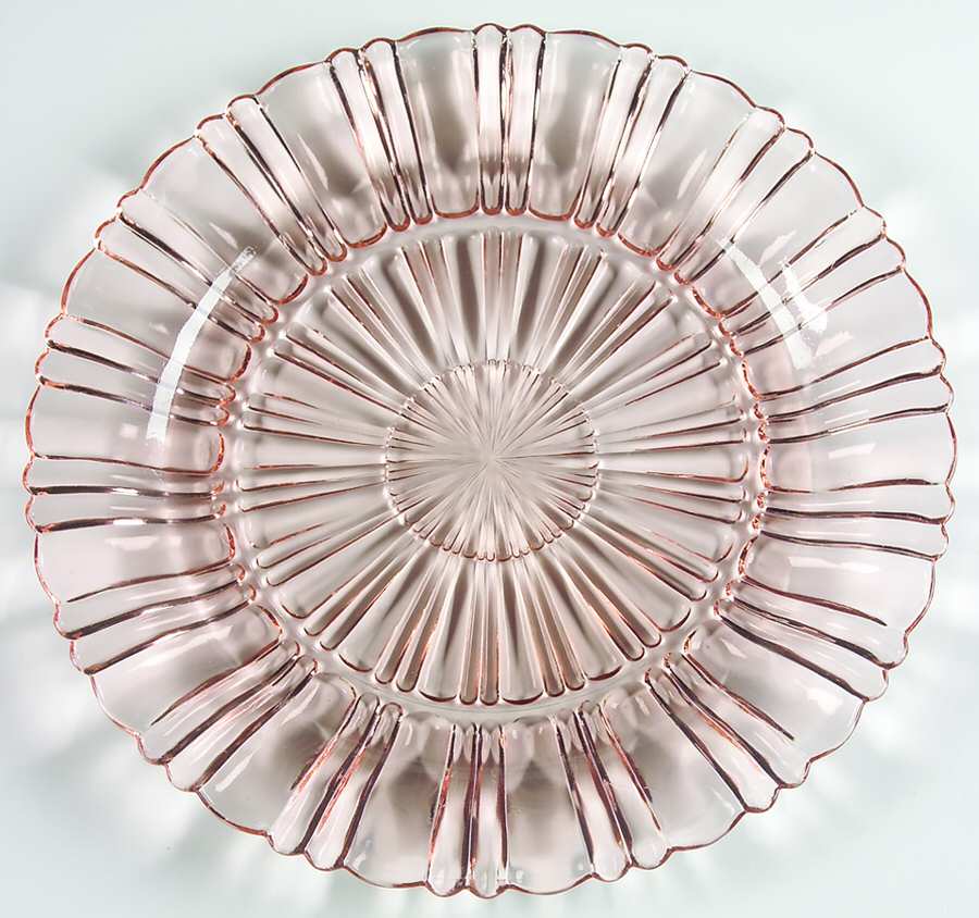 Old Cafe Pink Dinner Plate by Anchor Hocking-1