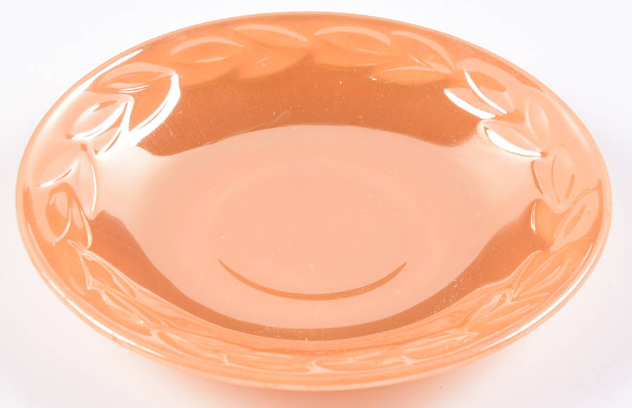 Peach Lustre Laurel Saucer Only by Anchor Hocking-1