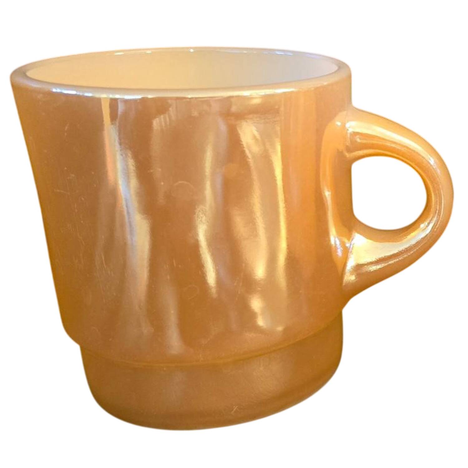 Peach Lustre Laurel Mug by Anchor Hocking-1