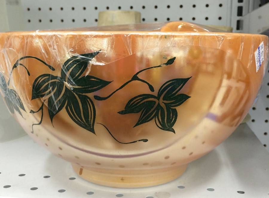 Peach Lustre Laurel Tom & Jerry Bowl by Anchor Hocking-1