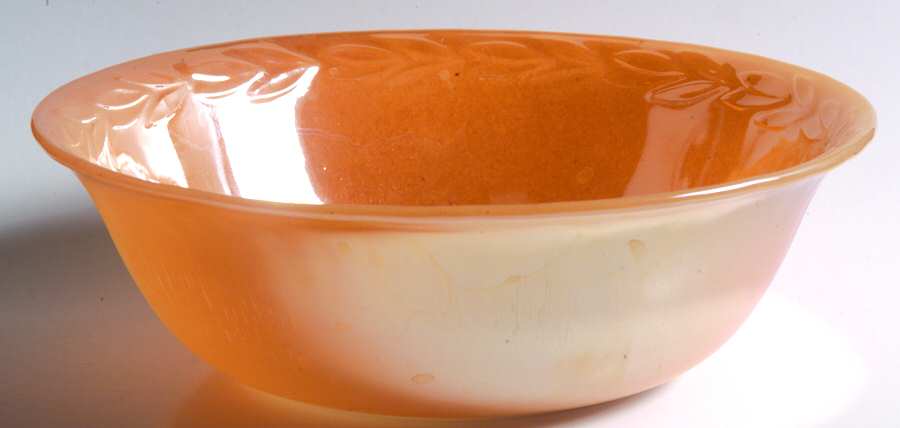 Peach Lustre Laurel 8" Round Vegetable Bowl by Anchor Hocking-1