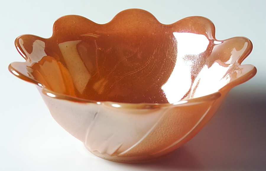 Peach Lustre Laurel Dessert Set-Bowl by Anchor Hocking-1