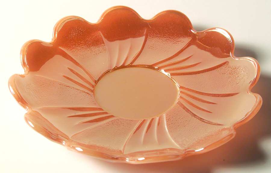 Peach Lustre Laurel Dessert Set Underplate by Anchor Hocking-1