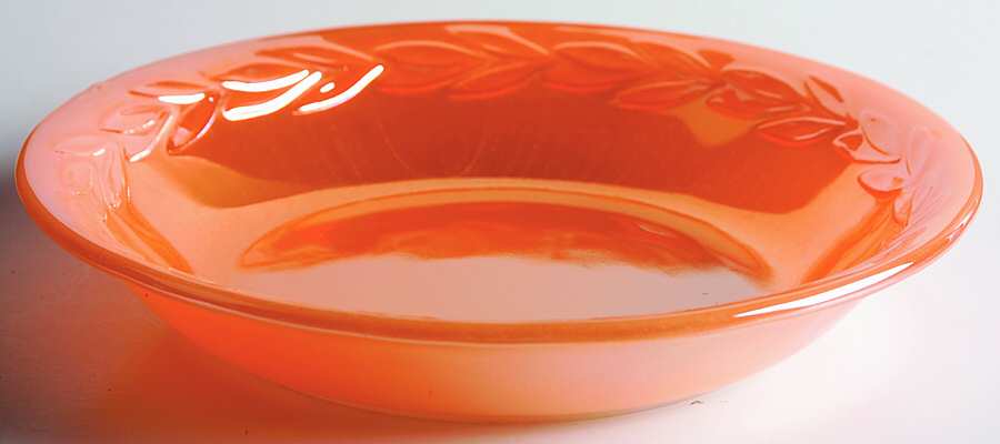 Peach Lustre Laurel Rim Soup Bowl by Anchor Hocking-1