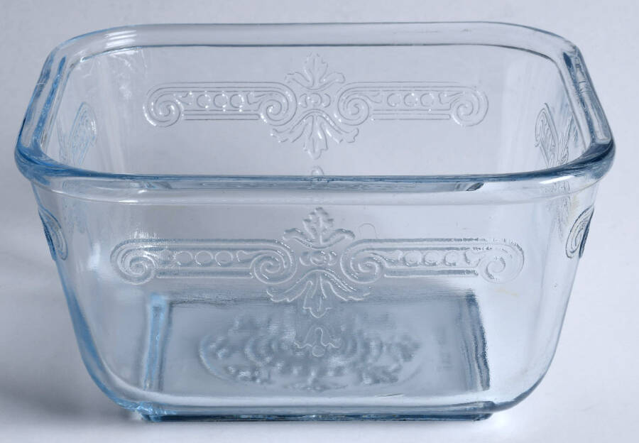 Philbe Sapphire Blue Ovenware Small Refrigerator Jar No Lid by Anchor Hocking-1