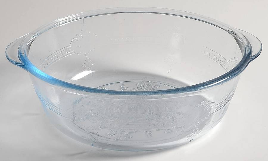 Philbe Sapphire Blue Ovenware 1 Quart Round Casserole No Lid by Anchor Hocking-1