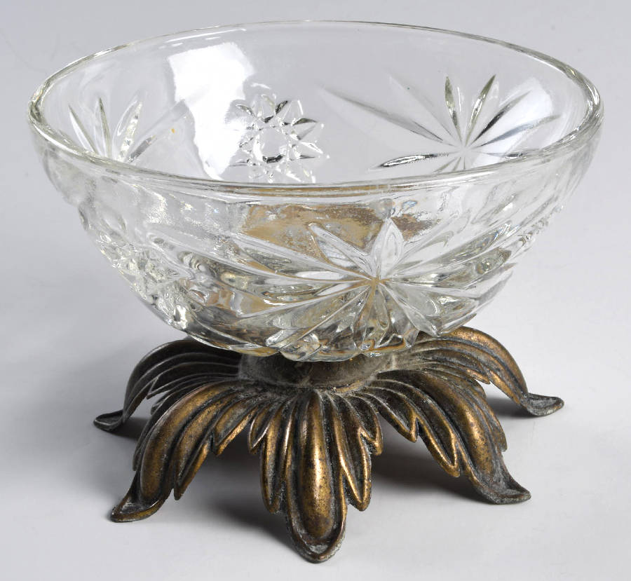 Prescut Clear Footed Candy Dish No Lid by Anchor Hocking-1