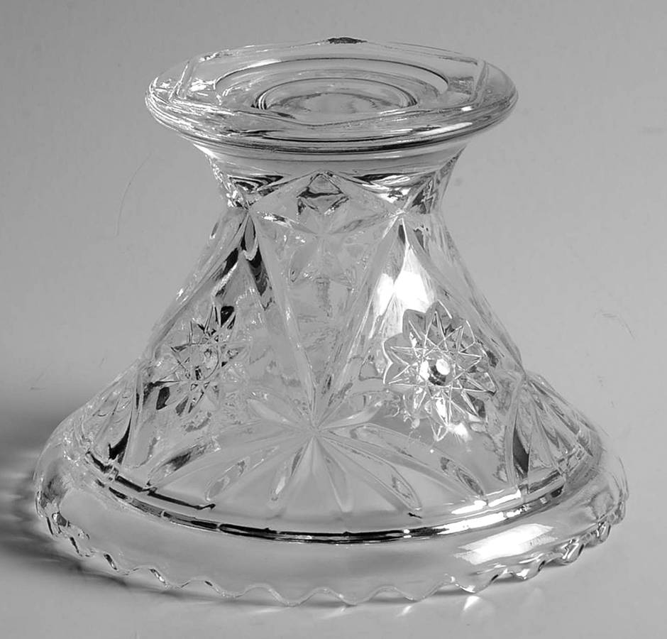 Prescut Clear Punch Bowl Stand by Anchor Hocking-1