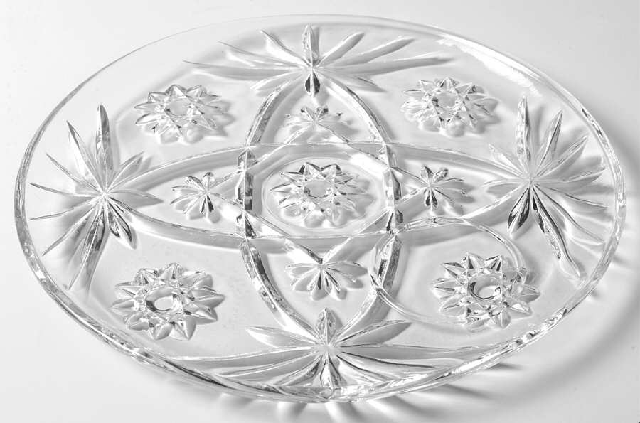 Prescut Clear Snack Plate Only No Punch Cup by Anchor Hocking-1
