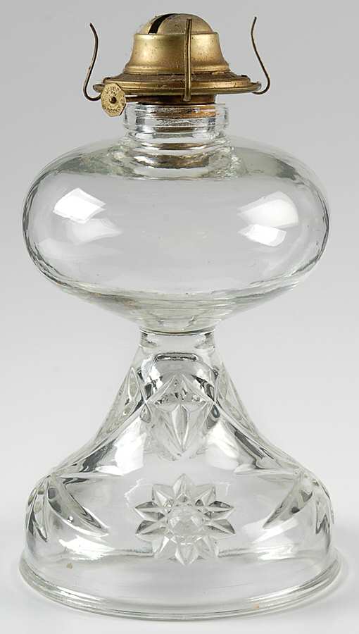 Prescut Clear Hurricane Lamp, No Globe by Anchor Hocking-1