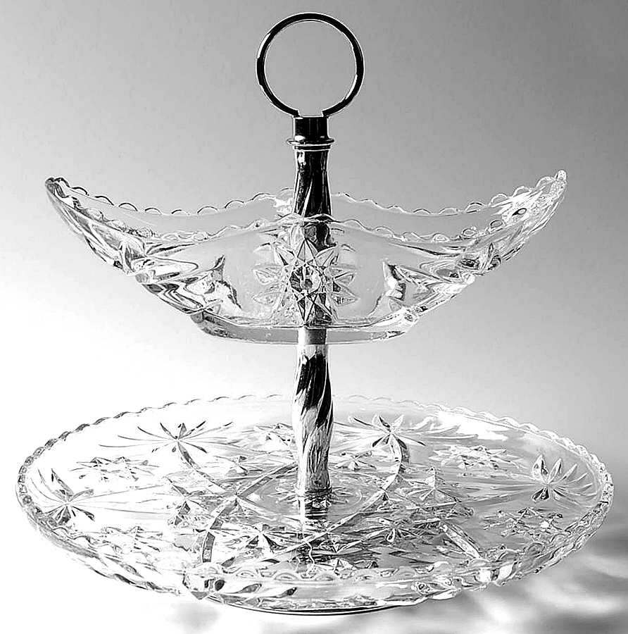 Prescut Clear 2 Tier Serving Tray by Anchor Hocking-1