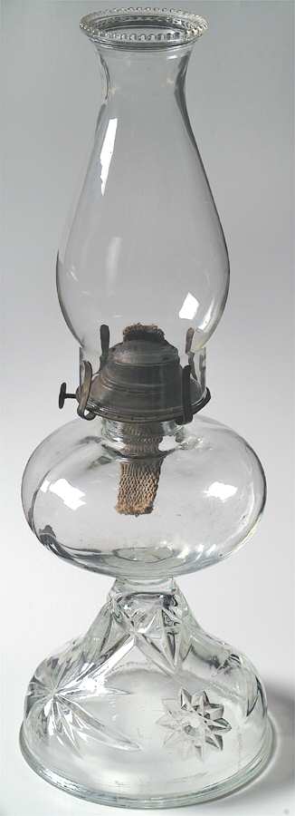 Prescut Clear Hurricane Lamp & Globe by Anchor Hocking-1