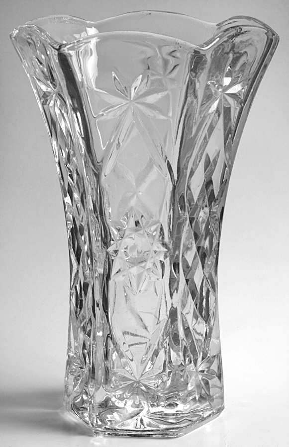 Prescut Clear 10" Flared Vase by Anchor Hocking-1
