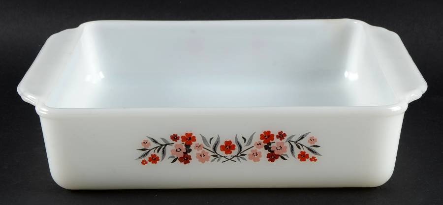 Primrose (Fire King) 8" Square Cake Pan by Anchor Hocking-1