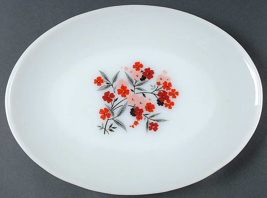 Primrose (Fire King) 12" Oval Platter by Anchor Hocking-1