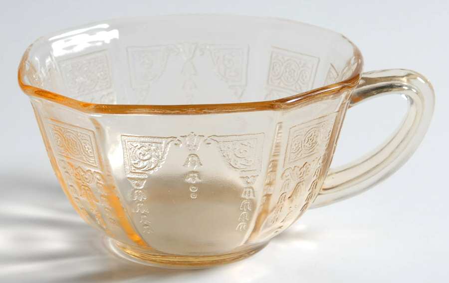 Princess Apricot Cup No Saucer by Anchor Hocking-1