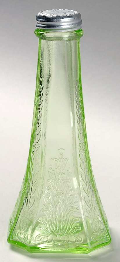 Princess Green Sugar Shaker with Stamped Metal Top by Anchor Hocking-1