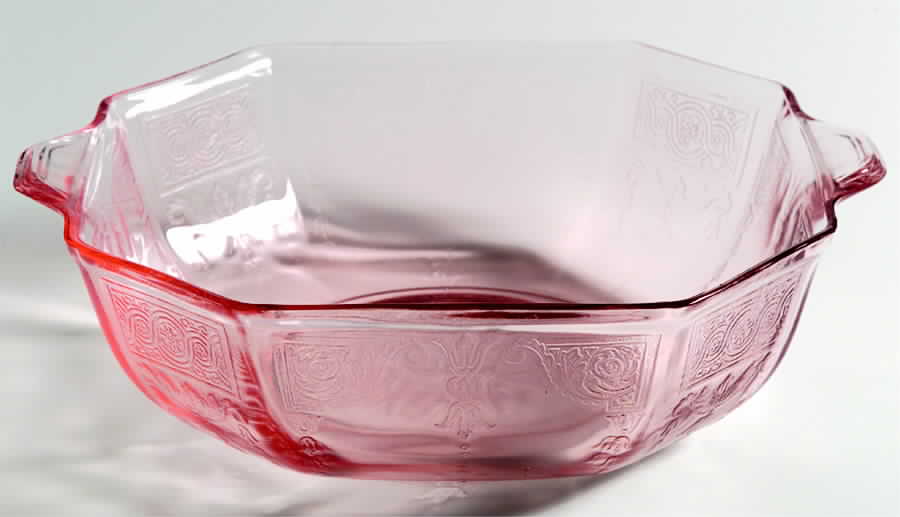 Princess Pink 9" Octagonal Salad Serving Bowl by Anchor Hocking-1